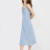 16 Momme Mulberry Silk Dress Bias Cut Sky Blue