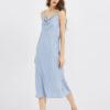 16 Momme Mulberry Silk Dress Bias Cut Sky Blue