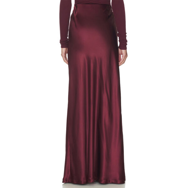 22 Gonna di seta Momme Mulberry Maxi Vino