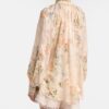 Silk Blouse Bow Collar Floral Silk Blouse Bow Collar Floral