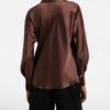 Blusa de seda Relaxed Fit Café