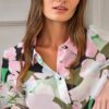Silk Blouse Relaxed Fit Floral Silk Blouse Relaxed Fit Floral