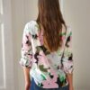 Silk Blouse Relaxed Fit Floral Silk Blouse Relaxed Fit Floral