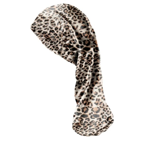 Silk Bonnet Long Hair Leopard
