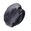 Bonnet in seta a fascia larga nero