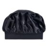 Bonnet in seta a fascia larga nero
