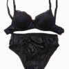 Conjunto Sujetador Braga Seda Corte Francés Negro Conjunto Sujetador Braga Seda Corte Francés Negro