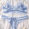 Conjunto Sujetador Braga Encaje Azul Cielo Conjunto Sujetador Braga Encaje Azul Cielo
