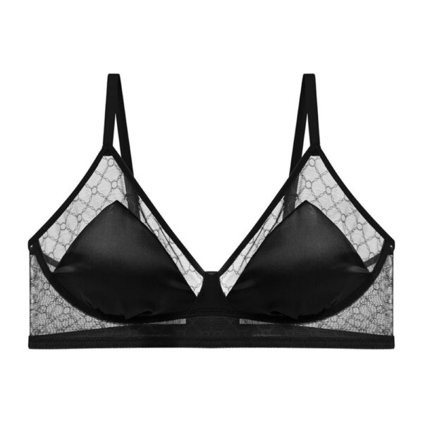 Seiden BH Panty Set Soft Cup Schwarz