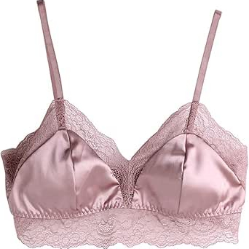 Silk Bra Panty Set Stretch Fit Blush