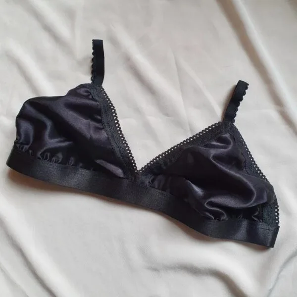 Silk Bra Panty Set Wireless Black Vendor Silk Bra Panty Set Wireless Black Vendor