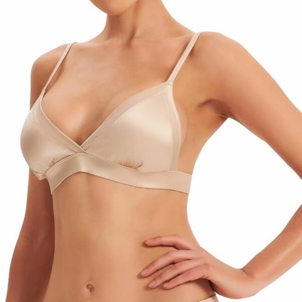 Silk Bralette Set French Cut Pearl Silk Bralette Set French Cut Pearl