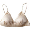 Conjunto bralette de seda com rebordo em renda Champanhe Conjunto bralette de seda com rebordo em renda Champanhe