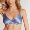 Silk Bralette Set Soft Cup Sky Blue