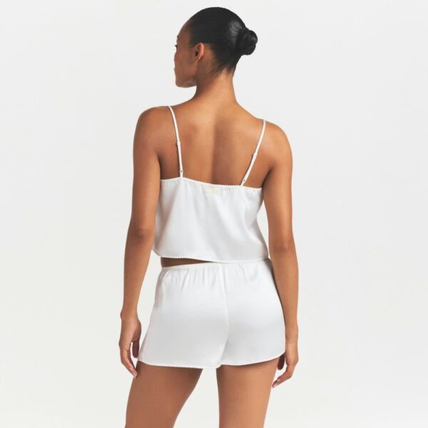 Silk Cami Shorts Set Bias Cut Ivory