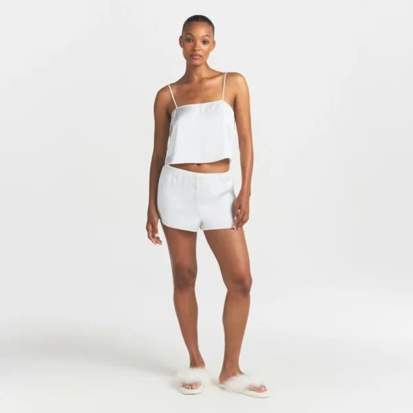 Silk Cami Shorts Set Bias Cut Ivory Silk Cami Shorts Set Bias Cut Ivory