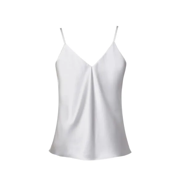 Cami Tank Seda Correa Ajustable Plata Cami Tank Seda Correa Ajustable Plata