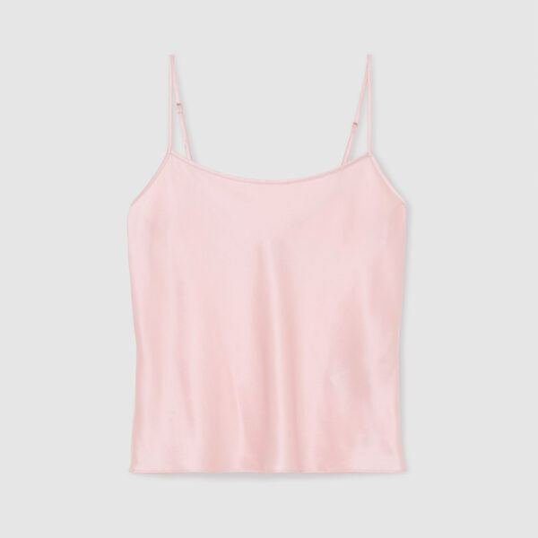 Silk Cami Tank Bias Cut Rose