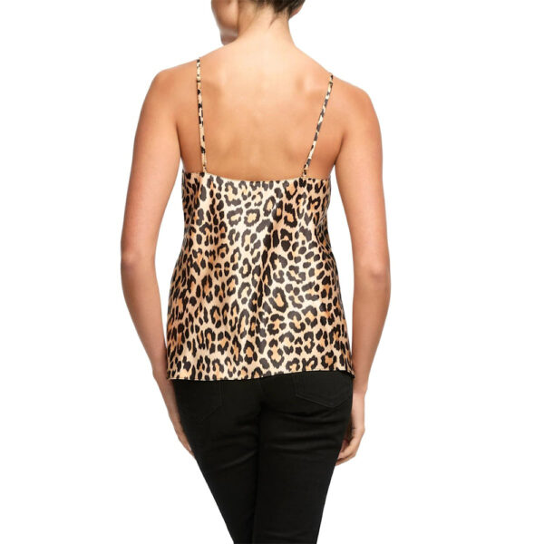 Seiden-Cami-Tank mit Rippenbesatz Leopard Seiden-Cami-Tank mit Rippenbesatz Leopard