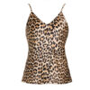 Seiden-Cami-Tank mit Rippenbesatz Leopard Seiden-Cami-Tank mit Rippenbesatz Leopard