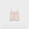 Шелковый топ Cami с ребристой отделкой Rose Шелковый топ Cami с ребристой отделкой Rose
