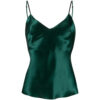 Silk Cami Top V Neck Emerald