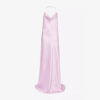 Seidenkleid Rückenfrei Flieder Seidenkleid Rückenfrei Flieder
