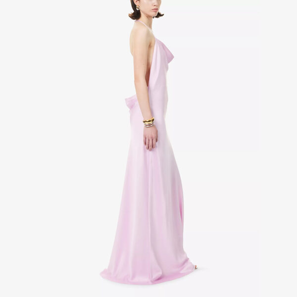 Seidenkleid Rückenfrei Flieder Seidenkleid Rückenfrei Flieder