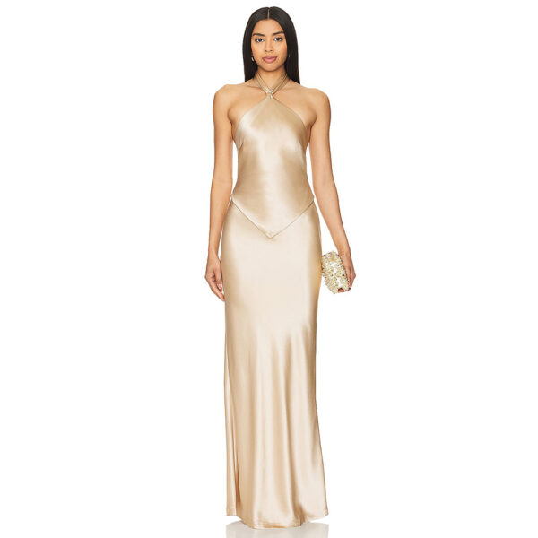 Silk Dress Bias Cut Champagne Silk Dress Bias Cut Champagne