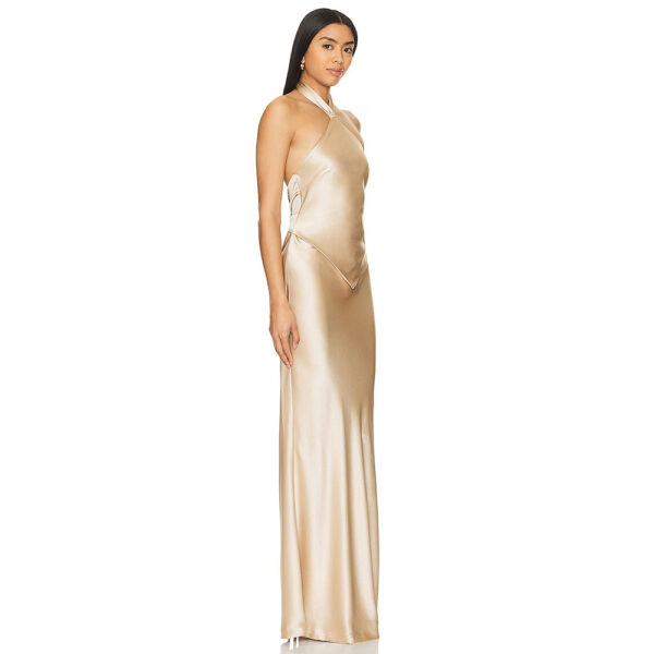 Silk Dress Bias Cut Champagne