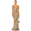 Seidenkleid Bias Cut Leopard