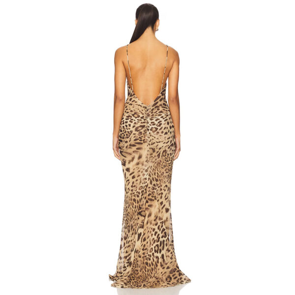 Seidenkleid Bias Cut Leopard