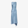 Robe en soie coupe bias bleu ciel