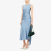 Robe en soie coupe bias bleu ciel