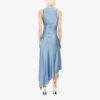 Robe en soie coupe bias bleu ciel