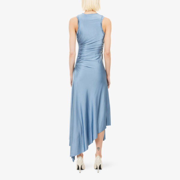 Robe en soie coupe bias bleu ciel