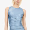 Robe en soie coupe bias bleu ciel