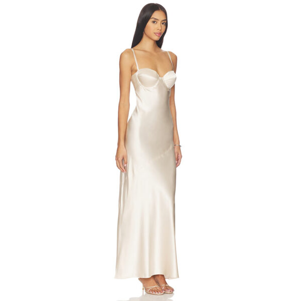Seidenkleid Maxi Elfenbein