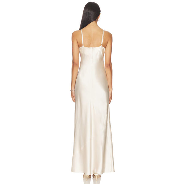 Seidenkleid Maxi Elfenbein