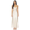 Seidenkleid Maxi Elfenbein