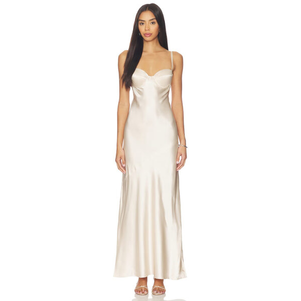 Silk Dress Maxi Ivory