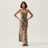 Silk Dress Maxi Leopard