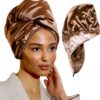 Asciugamano per capelli in seta a doppio strato Caffè Asciugamano per capelli in seta a doppio strato Caffè