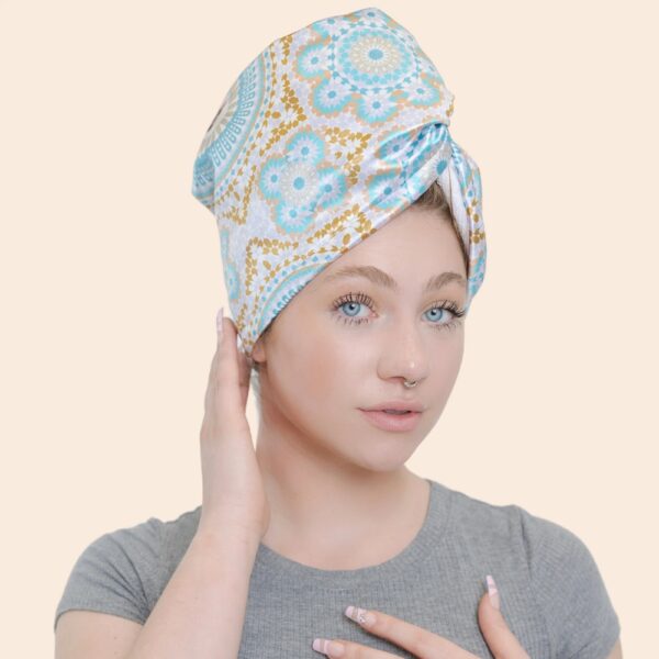 Seidenhaar-Handtuch Wrap One Size Floral Seidenhaar-Handtuch Wrap One Size Floral