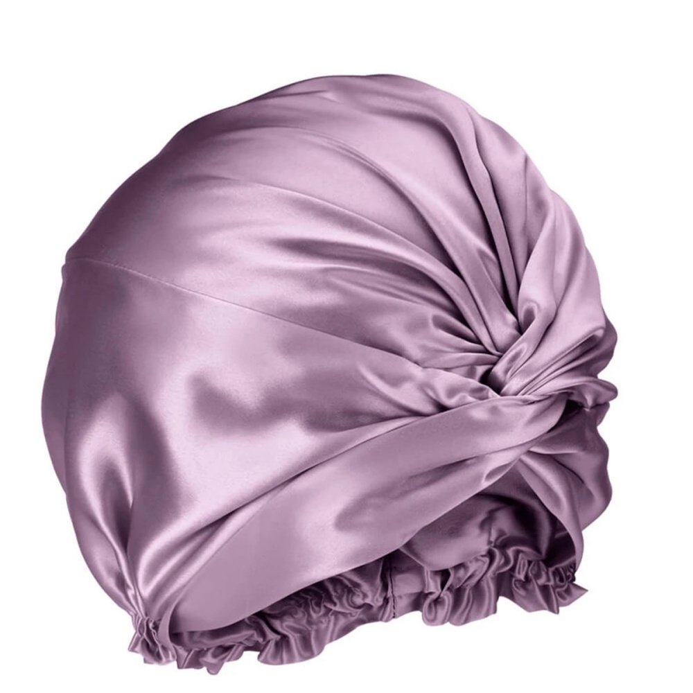 Silk Hair Wrap Double Layer Lilac