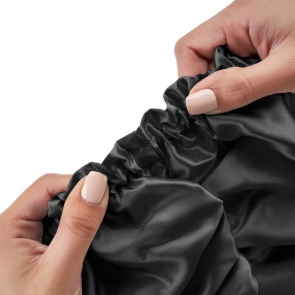 Seidenhaarwickel Twist Front Schwarz