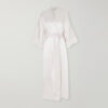 Silk Kimono Robe Longline Pearl Silk Kimono Robe Longline Pearl
