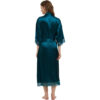 Silk Kimono Robe Mid Length Emerald Silk Kimono Robe Mid Length Emerald