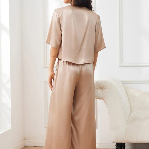 Silk Long Johns Crew Neck Champagne