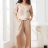 Silk Long Johns Crew Neck Champagne